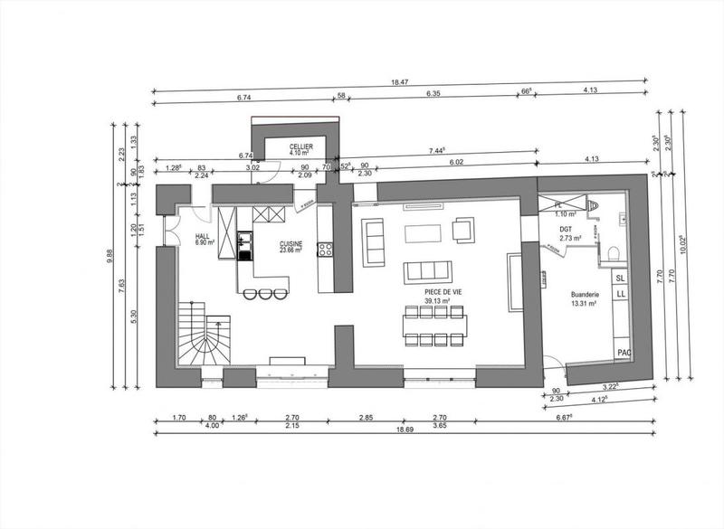 Maison de campagne - 163 m² - 2 pièces