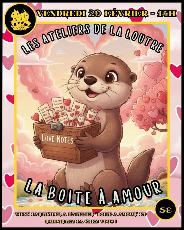 Atelier manuel créatif la boite à amour au chat chouette