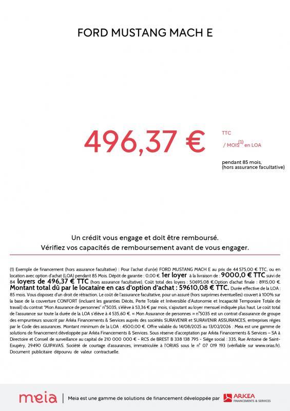 Ford Mustang Mach E 4x Extended Range 99kwh 351ch Awd Mach-E 99 Kwh 351 Ch