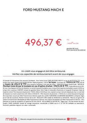 Ford Mustang Mach E 4x Extended Range 99kwh 351ch Awd Mach-E 99 Kwh 351 Ch
