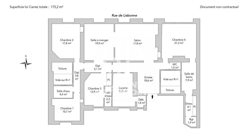 Appartement - 175 m² - 6 pièces