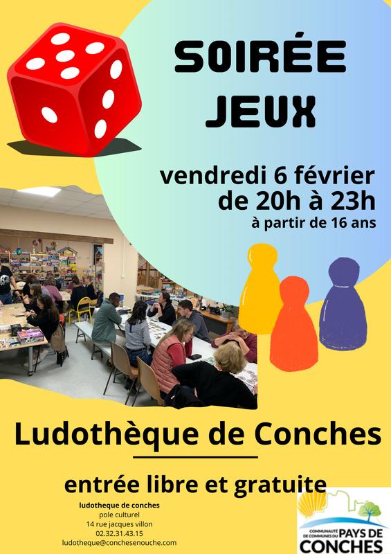 Soirée jeux à la ludothèque, 06.02.2026
