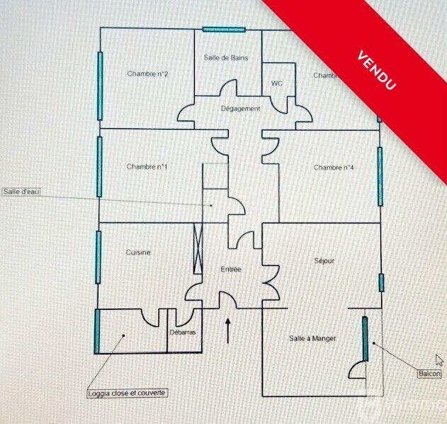 Appartement - 127 m² - 6 pièces