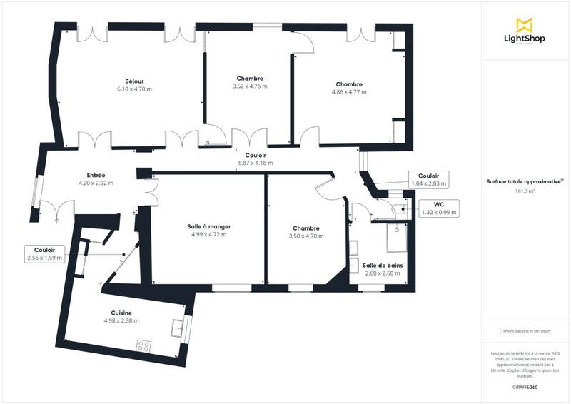 Appartement - 158 m² - 5 pièces