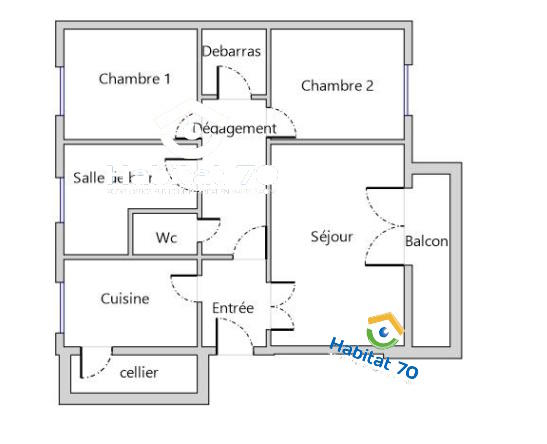 Appartement - 64 m² - 3 pièces