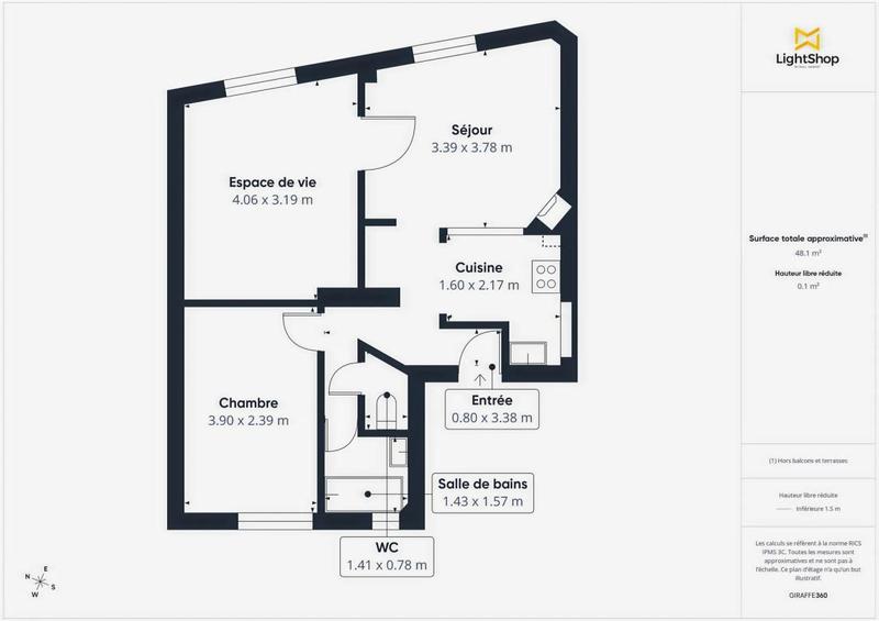 Appartement - 49 m² - 3 pièces