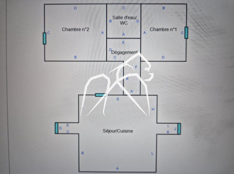 Appartement ancien - 48 m² - 3 pièces
