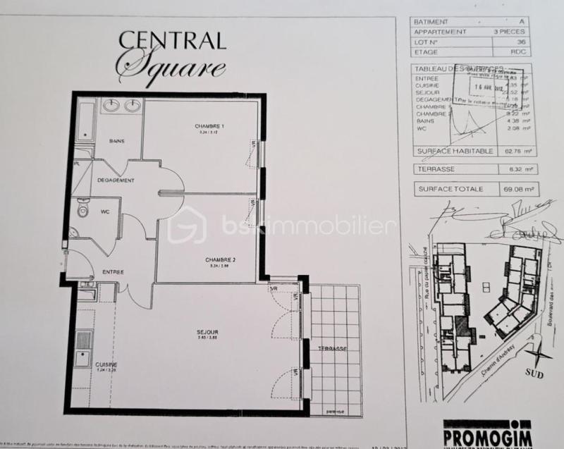 Appartement - 63 m² - 3 pièces