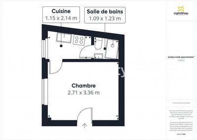 Appartement - 22 m² - 2 pièces