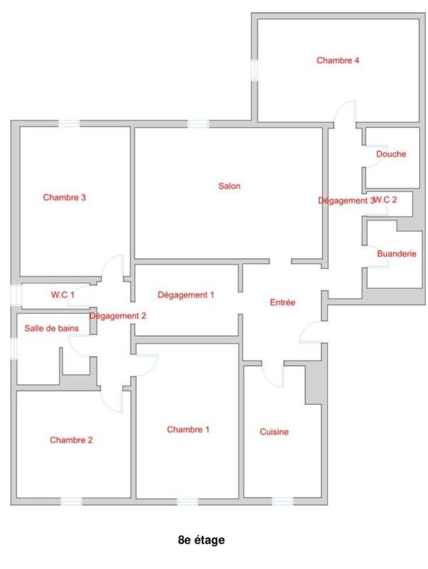 Chambre - 16 m² - 1 pièce