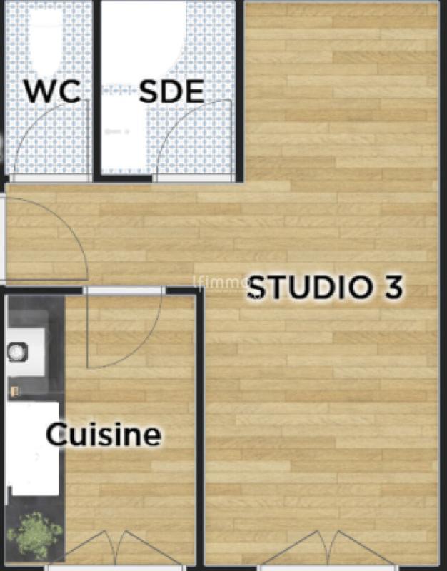 Studio - 23 m² - 1 pièce