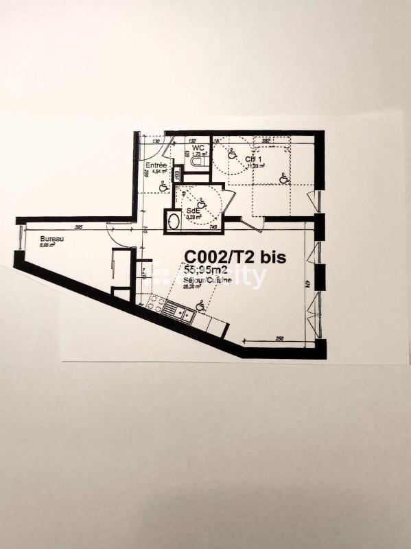 Appartement - 58 m² - 2 pièces