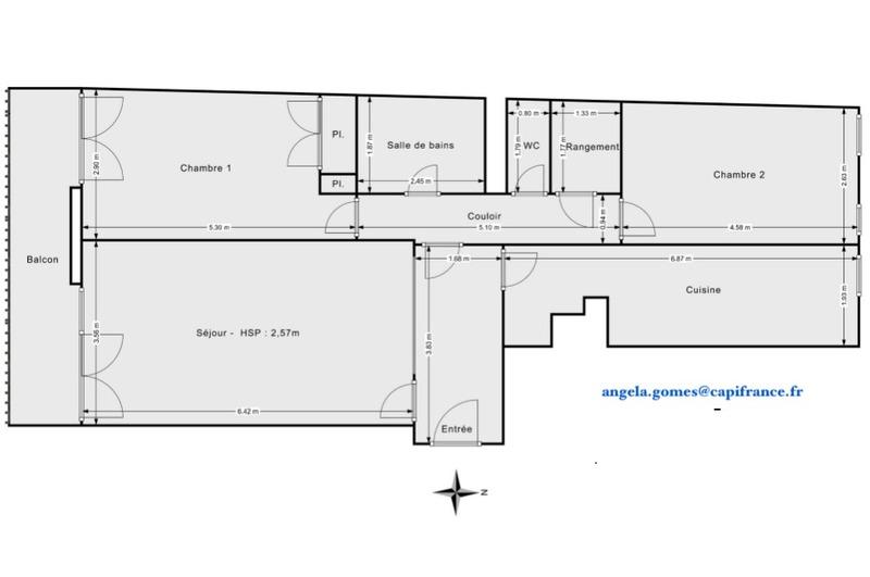 Appartement - 75 m² - 3 pièces
