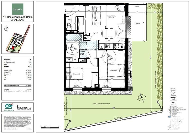 Appartement - 56 m² - 3 pièces