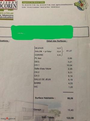 Maison - 88 m² - 5 pièces