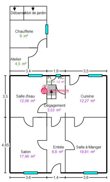 Maison - 151 m² - 6 pièces