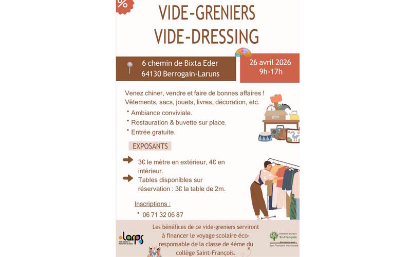 Vide-greniers vide dressing