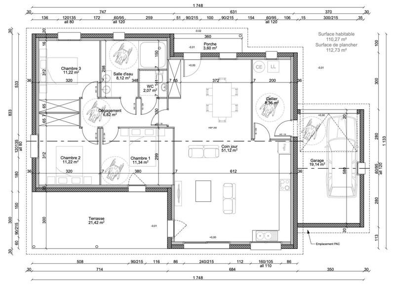 Maison - 110 m² - 5 pièces