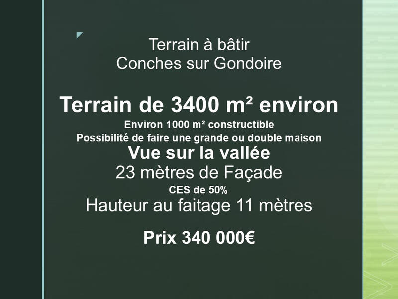 Terrain - 3 400 m²