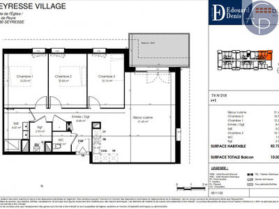 Appartement - 83 m² - 4 pièces