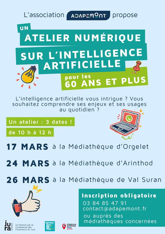 Atelier "Intelligence artificielle" pour les 60 ans et plus !