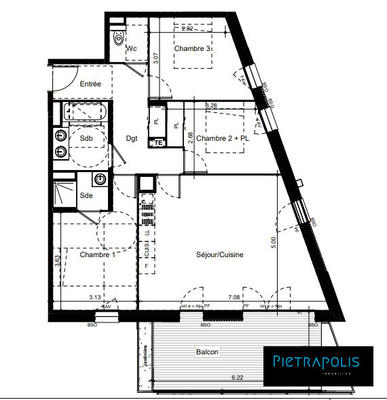 Appartement - 83 m² - 4 pièces
