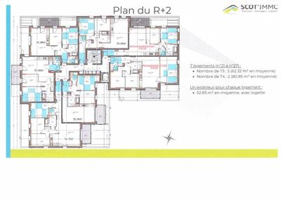 Appartement - 61 m² - 3 pièces