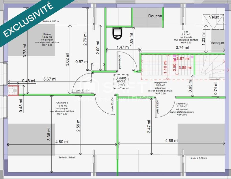 Maison - 105 m² - 5 pièces