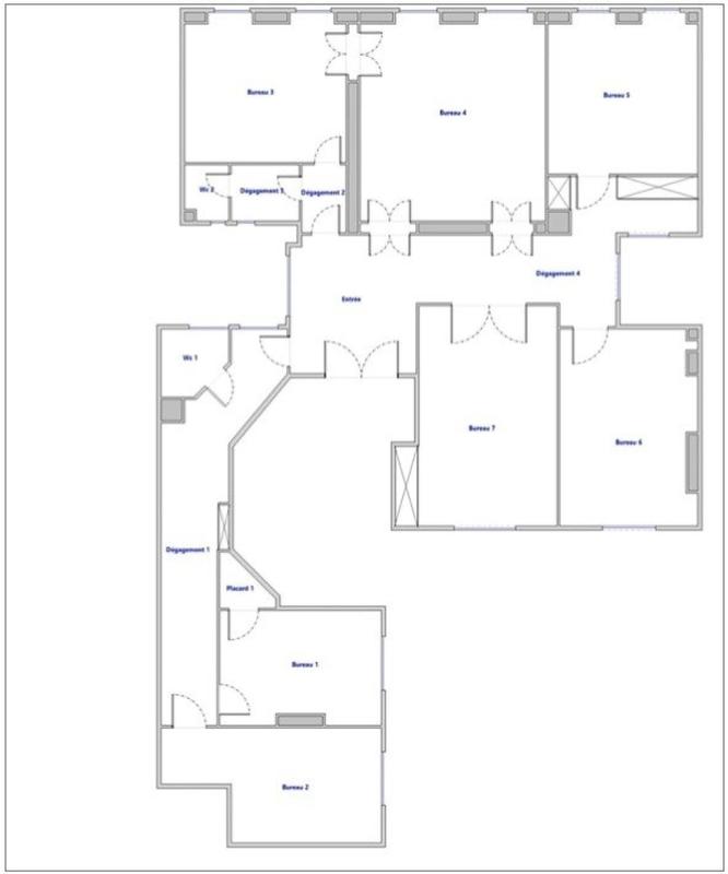 Bureau - 199 m² - 7 pièces