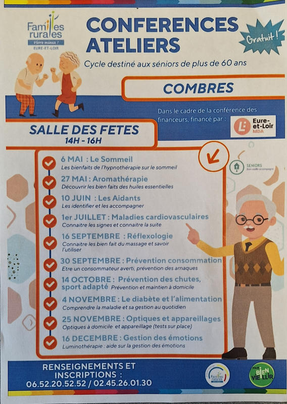 Conférence/atelier pour les séniors de plus de 60 ans