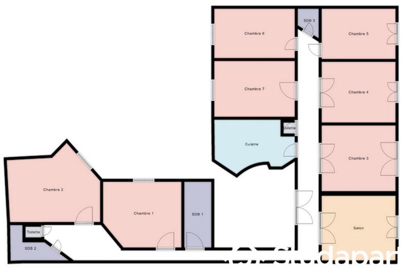 Chambre - 23 m² - 1 pièce