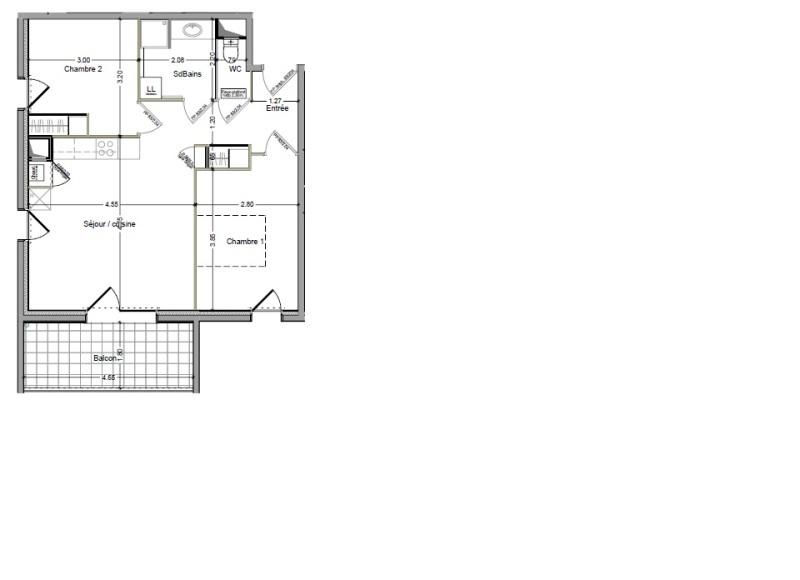 Appartement - 55 m² - 3 pièces