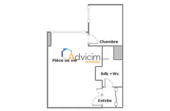 Appartement - 31 m² - 2 pièces