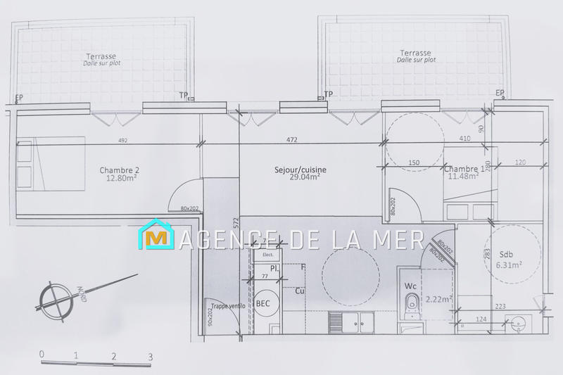 Appartement - 62 m² - 3 pièces