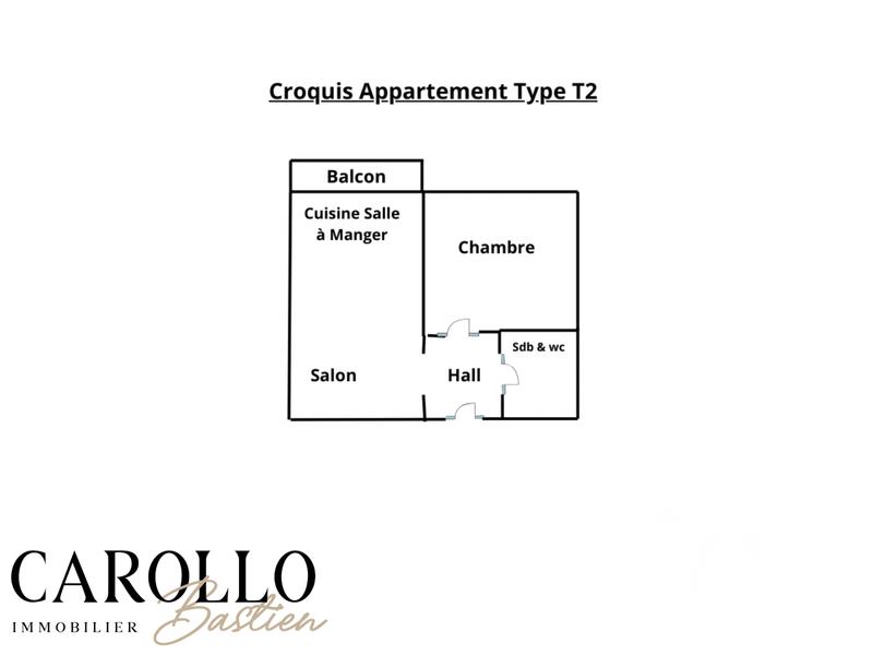 Appartement - 34 m² - 2 pièces