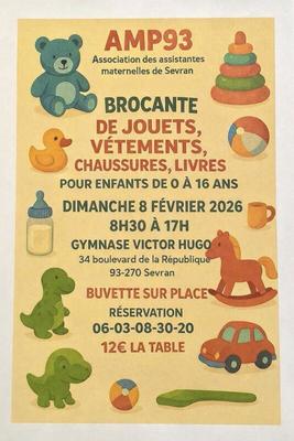 Brocante de jouets, vêtements et matériel pour les enfants