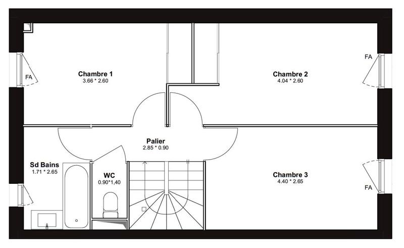 Maison - 88 m² - 4 pièces