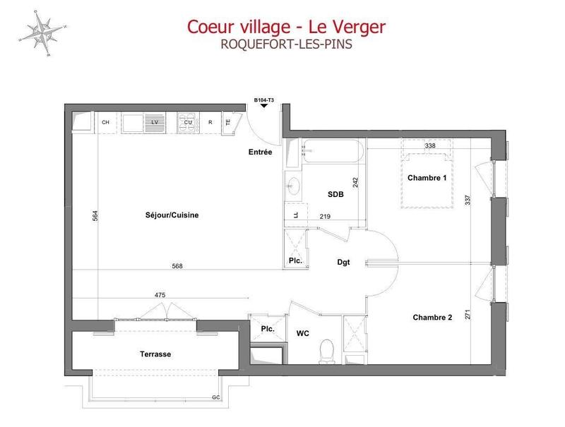 Maison de village - 65 m² - 3 pièces