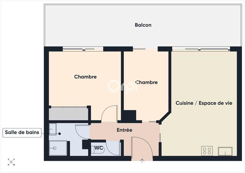 Appartement - 46 m² - 3 pièces