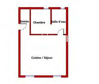 Appartement - 29 m² - 2 pièces