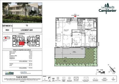 Appartement - 68 m² - 3 pièces