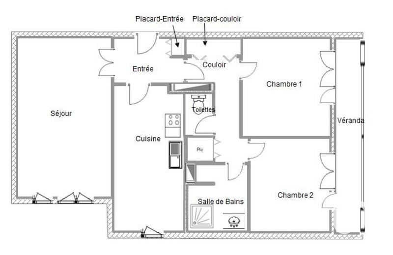 Appartement - 66 m² - 3 pièces