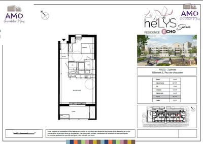 Appartement - 46 m² - 2 pièces