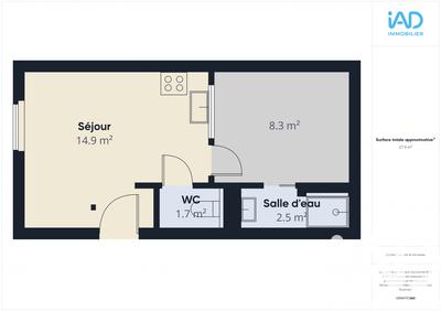 Appartement - 30 m² - 2 pièces