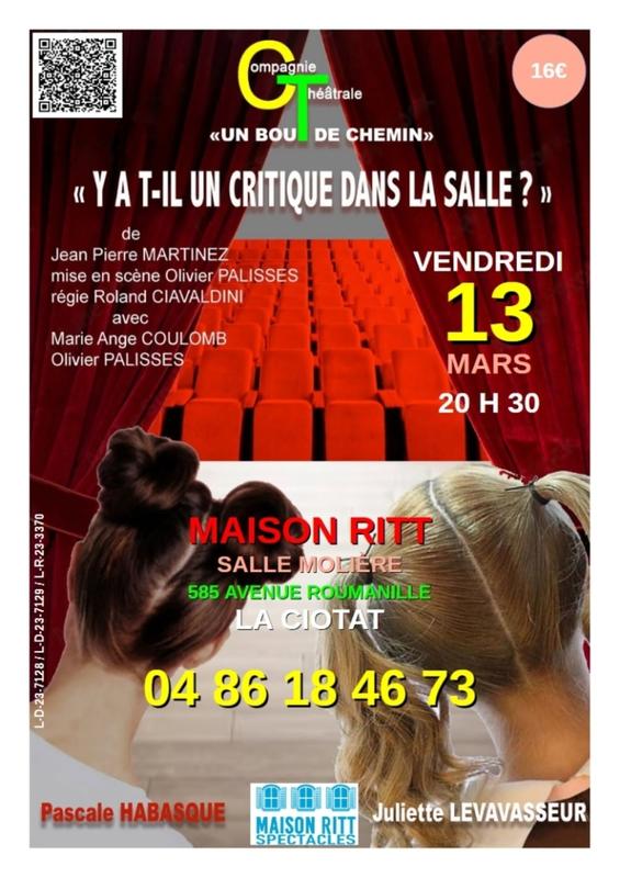 Spectacle comique y a-t-il un Critique dans la Salle ? par la compagnie un Bout de Chemin