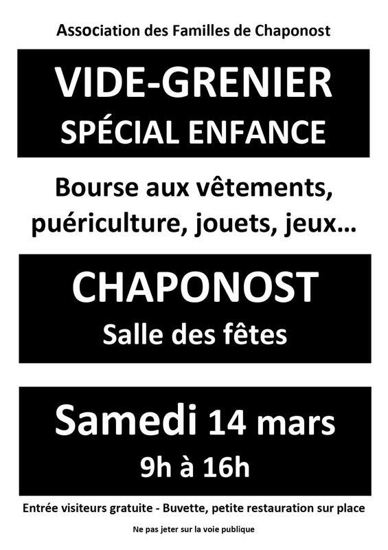 Vide grenier spécial enfance