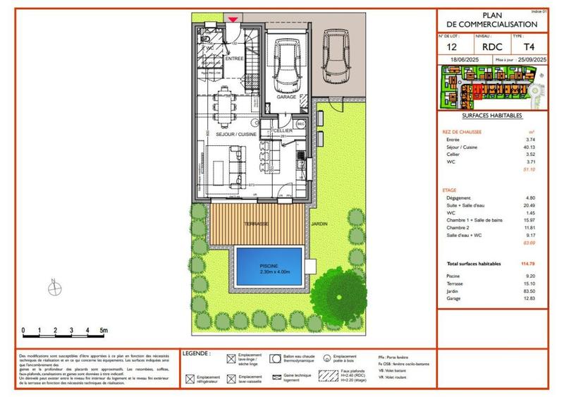 Maison - 114 m² - 5 pièces