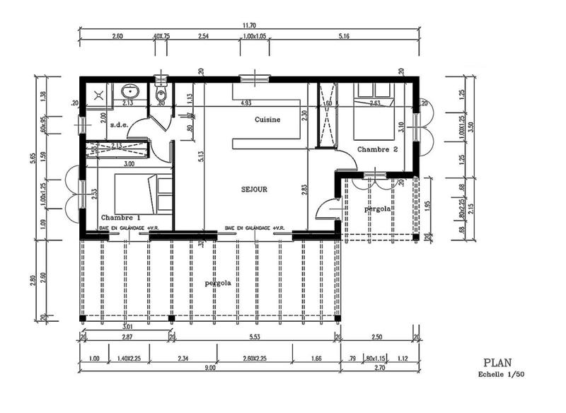 Maison - 60 m² - 3 pièces