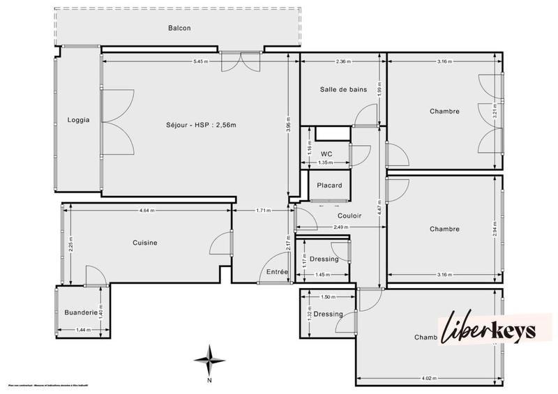 Appartement - 80 m² - 4 pièces