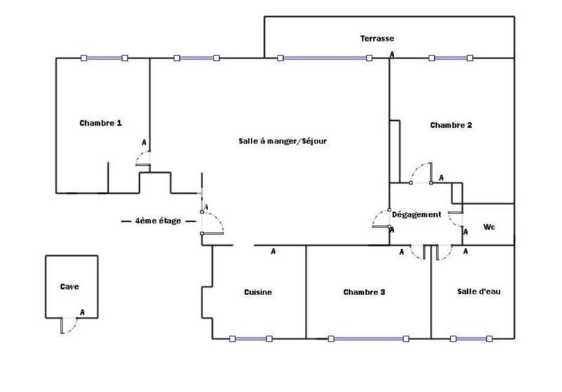 Appartement - 92 m² - 5 pièces